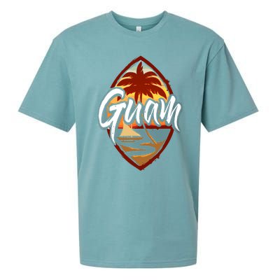 Guam Seal Sunset 671 Guaian Chamorro Gift Sueded Cloud Jersey T-Shirt