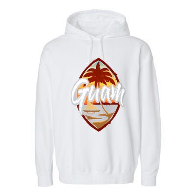 Guam Seal Sunset 671 Guaian Chamorro Gift Garment-Dyed Fleece Hoodie