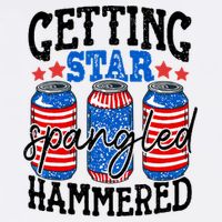 Getting Star Spangled Hammered Funny 4th Of July Patriotic Trucker Hat