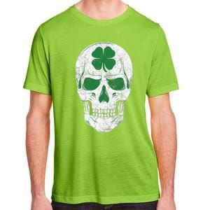 Green Shamrock Skull Irish Ireland ST PATRICKS DAY Gift Adult ChromaSoft Performance T-Shirt