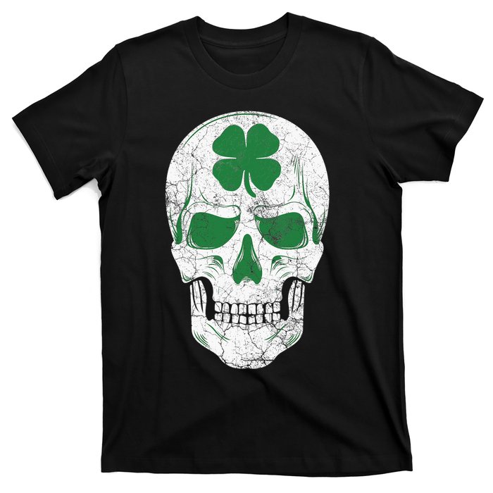 Green Shamrock Skull Irish Ireland ST PATRICKS DAY Gift T-Shirt