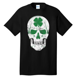 Green Shamrock Skull Irish Ireland ST PATRICKS DAY Gift Tall T-Shirt