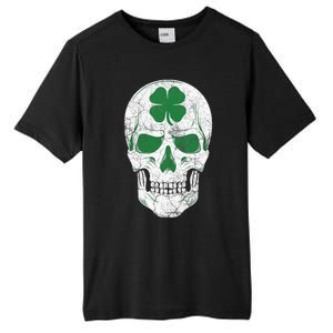 Green Shamrock Skull Irish Ireland ST PATRICKS DAY Gift Tall Fusion ChromaSoft Performance T-Shirt