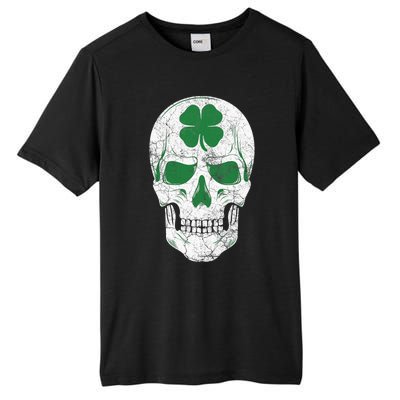 Green Shamrock Skull Irish Ireland ST PATRICKS DAY Gift Tall Fusion ChromaSoft Performance T-Shirt