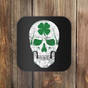 Green Shamrock Skull Irish Ireland ST PATRICKS DAY Gift Coaster