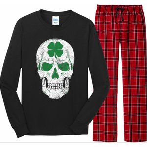 Green Shamrock Skull Irish Ireland ST PATRICKS DAY Gift Long Sleeve Pajama Set