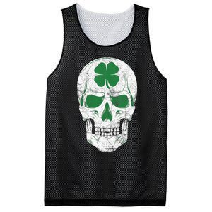 Green Shamrock Skull Irish Ireland ST PATRICKS DAY Gift Mesh Reversible Basketball Jersey Tank