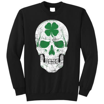 Green Shamrock Skull Irish Ireland ST PATRICKS DAY Gift Tall Sweatshirt