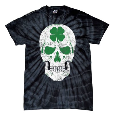 Green Shamrock Skull Irish Ireland ST PATRICKS DAY Gift Tie-Dye T-Shirt