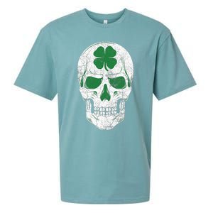 Green Shamrock Skull Irish Ireland ST PATRICKS DAY Gift Sueded Cloud Jersey T-Shirt