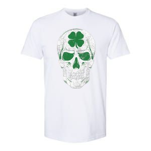 Green Shamrock Skull Irish Ireland ST PATRICKS DAY Gift Softstyle CVC T-Shirt