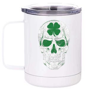 Green Shamrock Skull Irish Ireland ST PATRICKS DAY Gift 12 oz Stainless Steel Tumbler Cup