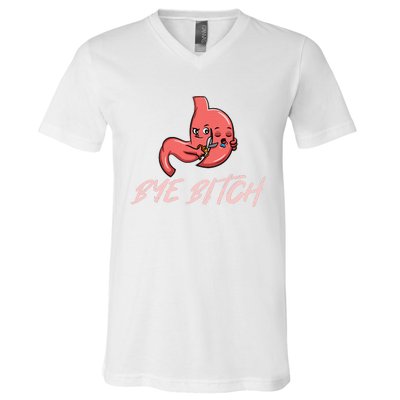 Gastric Sleeve Surgery Awareness Humor V-Neck T-Shirt