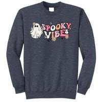 Groovy Stay Spooky Vibes Floral Boo Hippie Halloween 2 Sided Sweatshirt