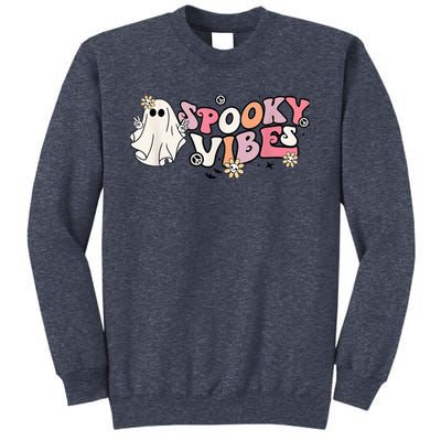 Groovy Stay Spooky Vibes Floral Boo Hippie Halloween 2 Sided Sweatshirt