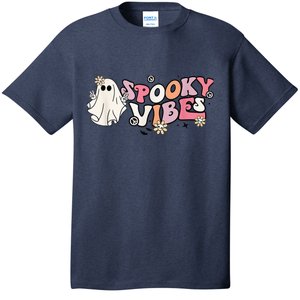 Groovy Stay Spooky Vibes Floral Boo Hippie Halloween 2 Sided T-Shirt