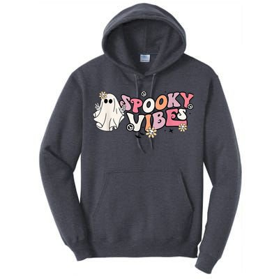 Groovy Stay Spooky Vibes Floral Boo Hippie Halloween 2 Sided Tall Hoodie