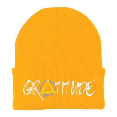 Gratitude Sobriety Symbol Knit Cap Winter Beanie