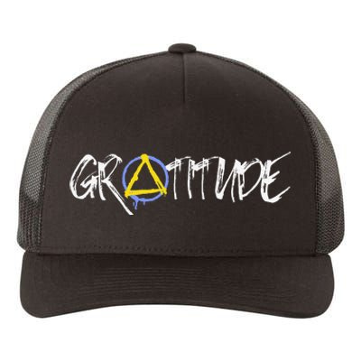 Gratitude Sobriety Symbol Yupoong Adult 5-Panel Trucker Hat