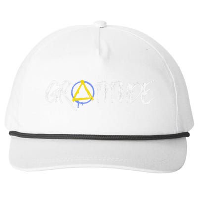 Gratitude Sobriety Symbol Snapback Five-Panel Rope Hat