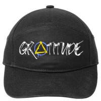 Gratitude Sobriety Symbol 7-Panel Snapback Hat