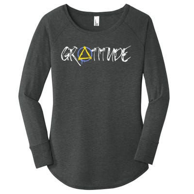 Gratitude Sobriety Symbol Women's Perfect Tri Tunic Long Sleeve Shirt