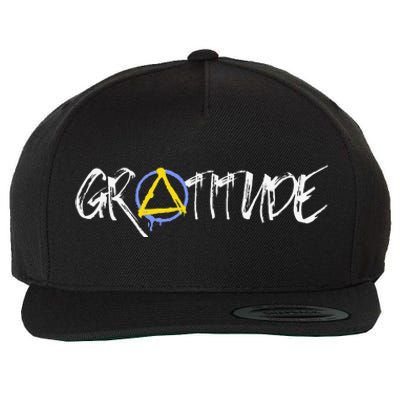 Gratitude Sobriety Symbol Wool Snapback Cap