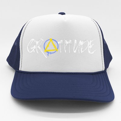 Gratitude Sobriety Symbol Trucker Hat