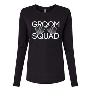 Groom Squad Sunglasses Wedding Bachelor Party Womens Cotton Relaxed Long Sleeve T-Shirt