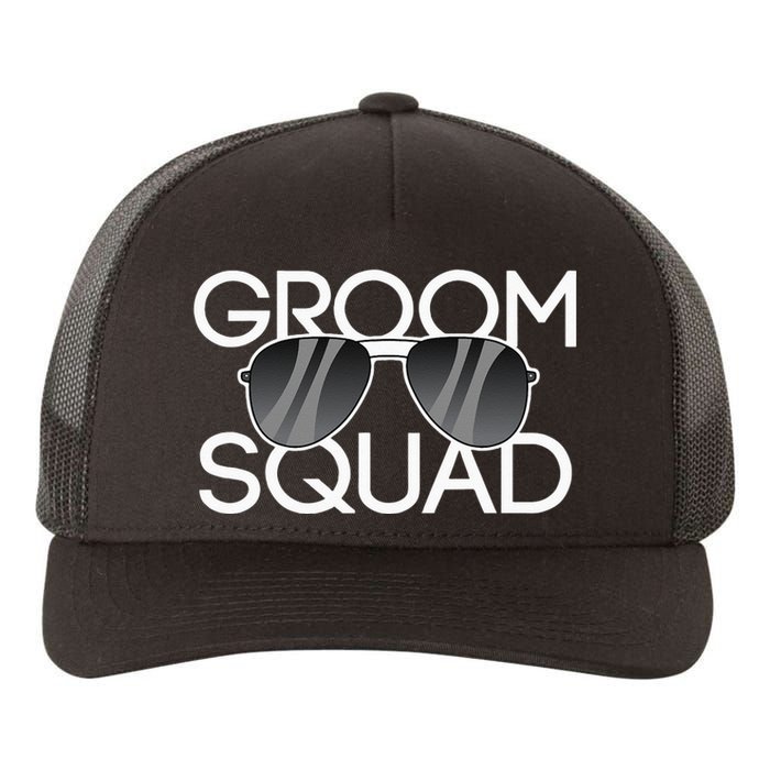 Groom Squad Sunglasses Wedding Bachelor Party Yupoong Adult 5-Panel Trucker Hat