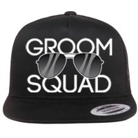 Groom Squad Sunglasses Wedding Bachelor Party Flat Bill Trucker Hat