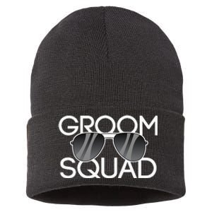 Groom Squad Sunglasses Wedding Bachelor Party Sustainable Knit Beanie