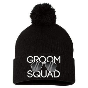 Groom Squad Sunglasses Wedding Bachelor Party Pom Pom 12in Knit Beanie