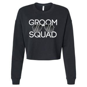 Groom Squad Sunglasses Wedding Bachelor Party Cropped Pullover Crew