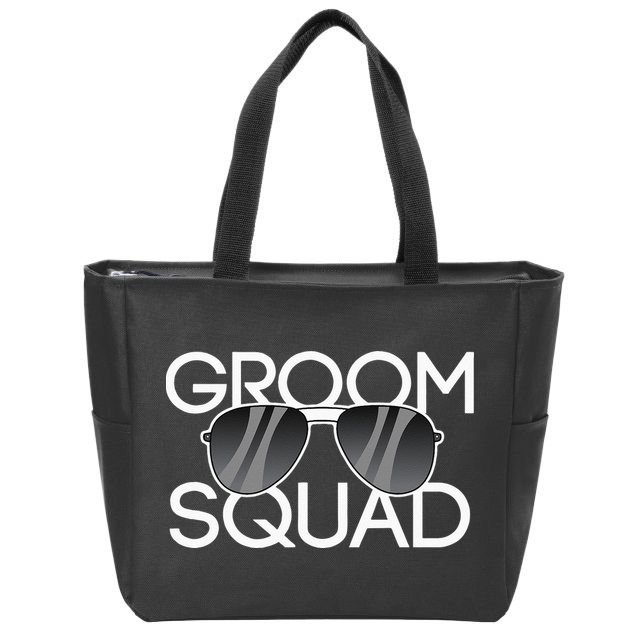 Groom Squad Sunglasses Wedding Bachelor Party Zip Tote Bag