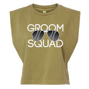 Groom Squad Sunglasses Wedding Bachelor Party Garment-Dyed Women's Muscle Tee