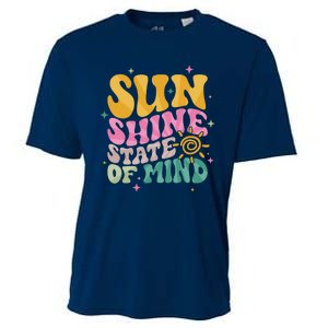 Groovy Sunshine State Of Mind Summer Break Vacation Cooling Performance Crew T-Shirt