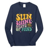 Groovy Sunshine State Of Mind Summer Break Vacation Long Sleeve Shirt