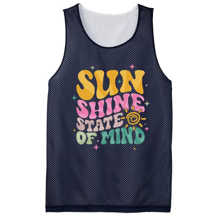 Groovy Sunshine State Of Mind Summer Break Vacation Mesh Reversible Basketball Jersey Tank