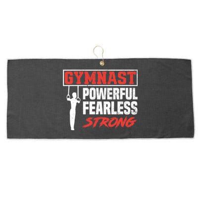 Gymnastics Sports Strong Funny Gymnast Gift Large Microfiber Waffle Golf Towel