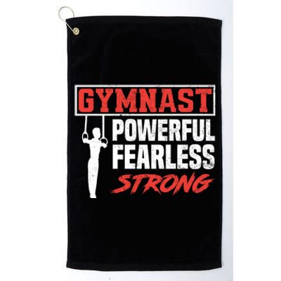 Gymnastics Sports Strong Funny Gymnast Gift Platinum Collection Golf Towel