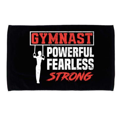 Gymnastics Sports Strong Funny Gymnast Gift Microfiber Hand Towel