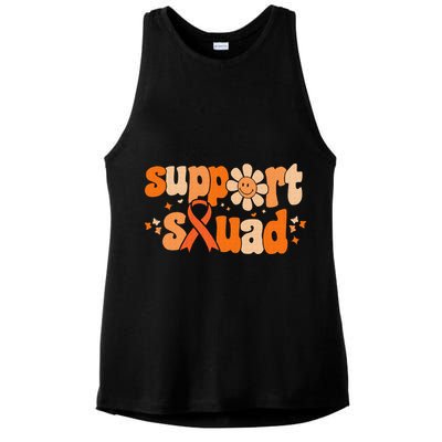 Groovy Support Squad Multiple Sclerosis Awareness Mom Women Ladies PosiCharge Tri-Blend Wicking Tank