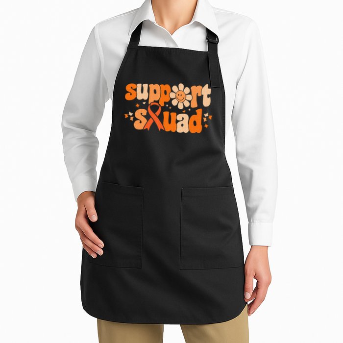 Groovy Support Squad Multiple Sclerosis Awareness Mom Women Full-Length Apron With Pockets