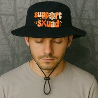 Groovy Support Squad Multiple Sclerosis Awareness Mom Women Bucket Hat