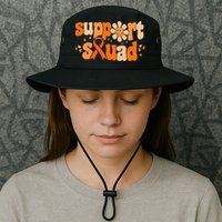 Groovy Support Squad Multiple Sclerosis Awareness Mom Women Bucket Hat