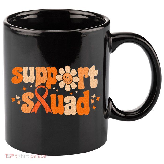 Groovy Support Squad Multiple Sclerosis Awareness Mom Women 11oz C Handle Ceramic Mug