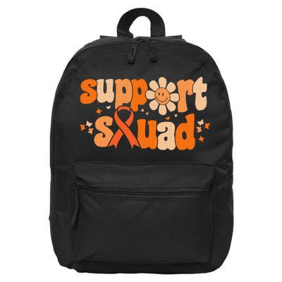 Groovy Support Squad Multiple Sclerosis Awareness Mom Women 16 in Basic Backpack