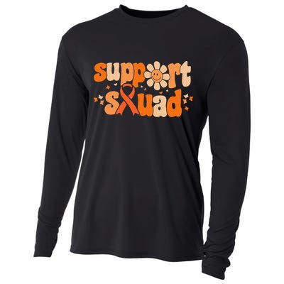 Groovy Support Squad Multiple Sclerosis Awareness Mom Women Cooling Performance Long Sleeve Crew