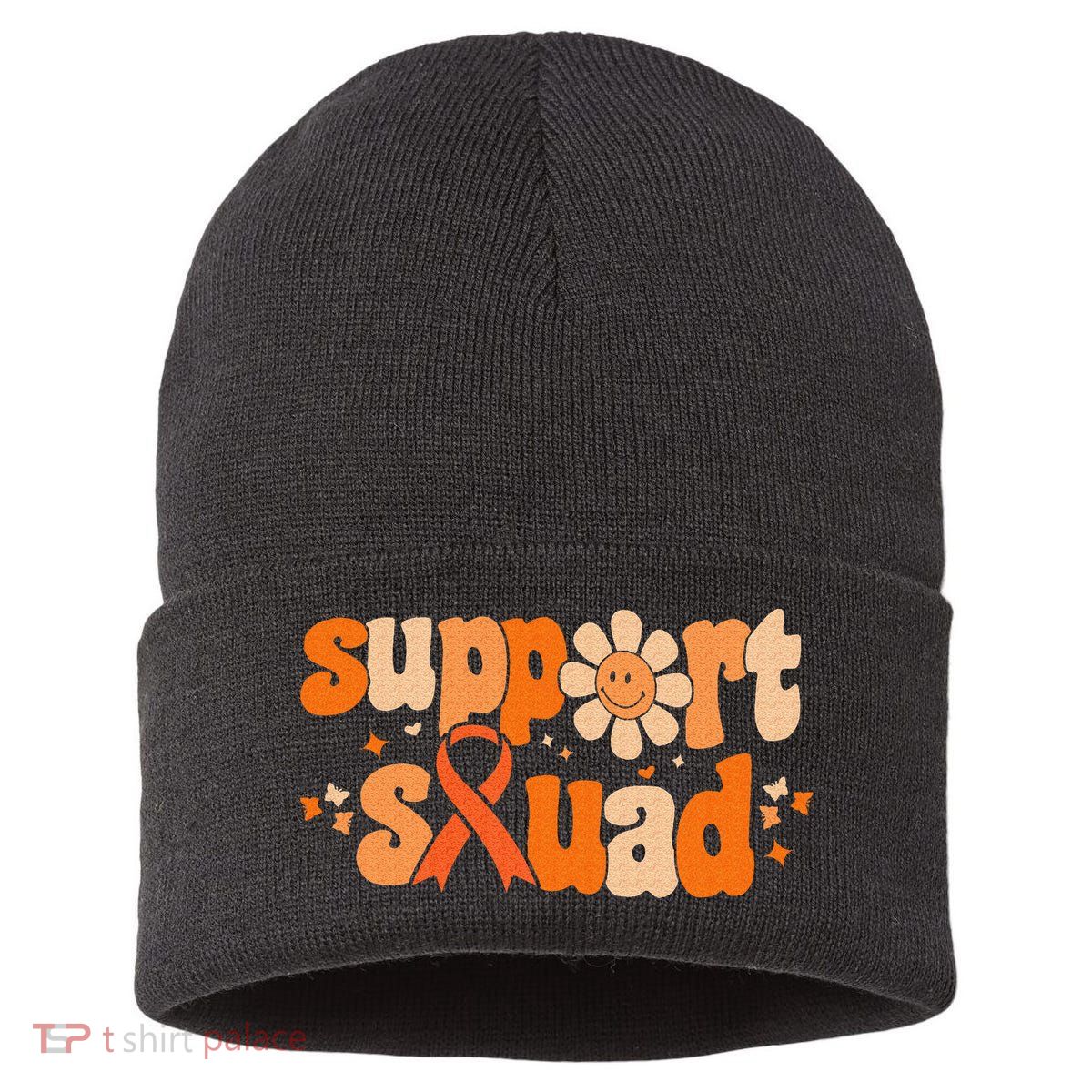Groovy Support Squad Multiple Sclerosis Awareness Mom Women Sustainable Knit Beanie